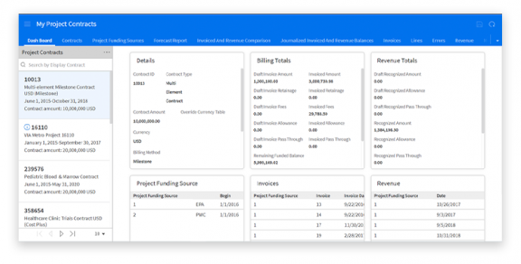 screenshot of Infor Financials & Supply Management